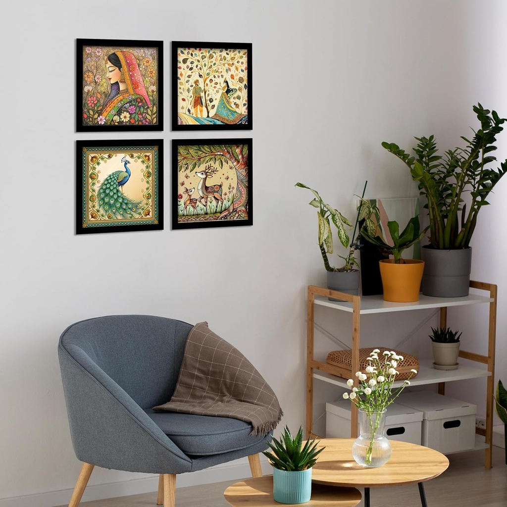Rousrie Madhubani Art Framed